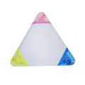 Blank 3 Color Triangle Highlighter - Long Leadtime, 3/8" W x 3 9/16" L